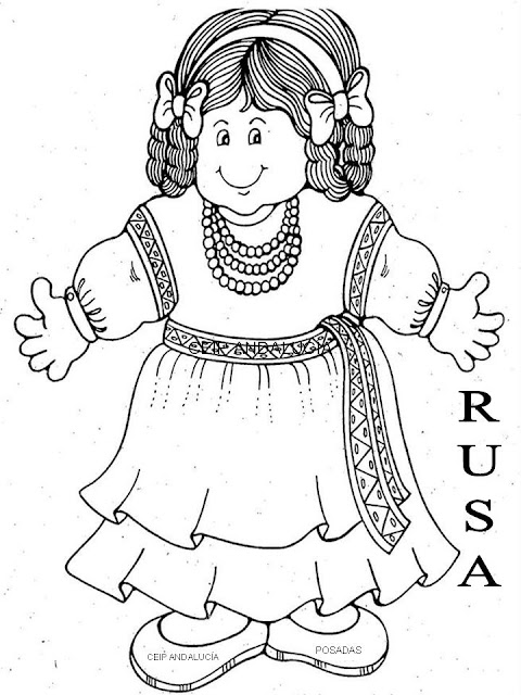 DIBUJOS PARA COLOREAR NIÑOS DEL MUNDO